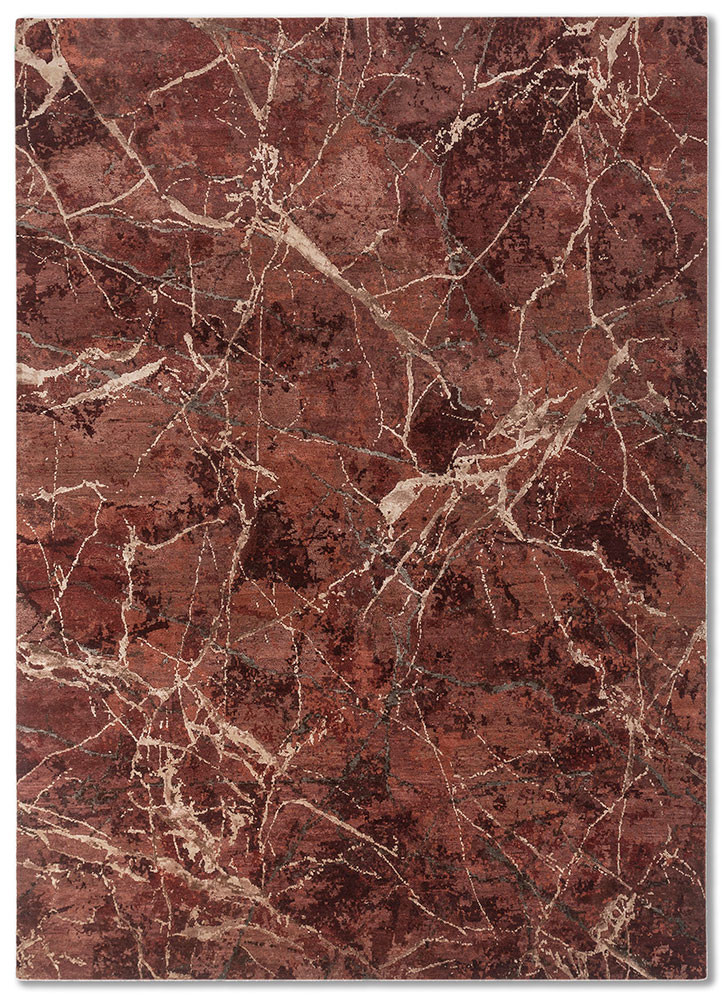 urban pause by kavi red and orange wool and bamboo silk hand knotted Rug - HeadShot urban pause by kavi red and orange wool and bamboo silk hand knotted Rug - HeadShot