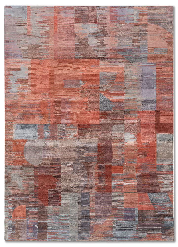 aakar by kavi grey and black wool and bamboo silk hand knotted Rug - HeadShot aakar by kavi grey and black wool and bamboo silk hand knotted Rug - HeadShot