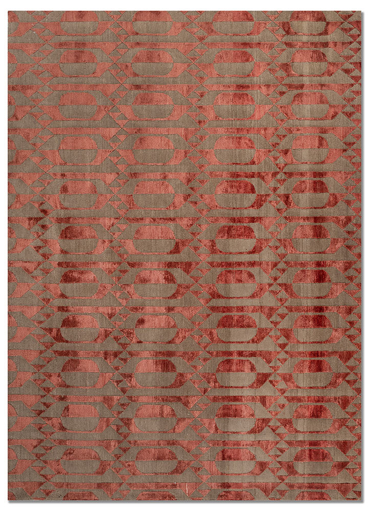 aakar by kavi beige and brown wool and bamboo silk hand knotted Rug - HeadShot aakar by kavi beige and brown wool and bamboo silk hand knotted Rug - HeadShot