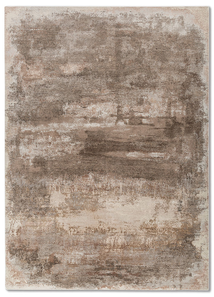 hidden by kavi beige and brown wool and bamboo silk hand knotted Rug - HeadShot hidden by kavi beige and brown wool and bamboo silk hand knotted Rug - HeadShot