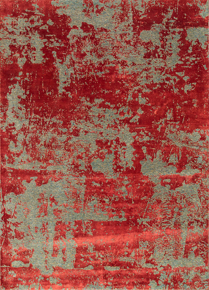 chaos theory by kavi pink and purple wool and bamboo silk hand knotted Rug - HeadShot chaos theory by kavi pink and purple wool and bamboo silk hand knotted Rug - HeadShot