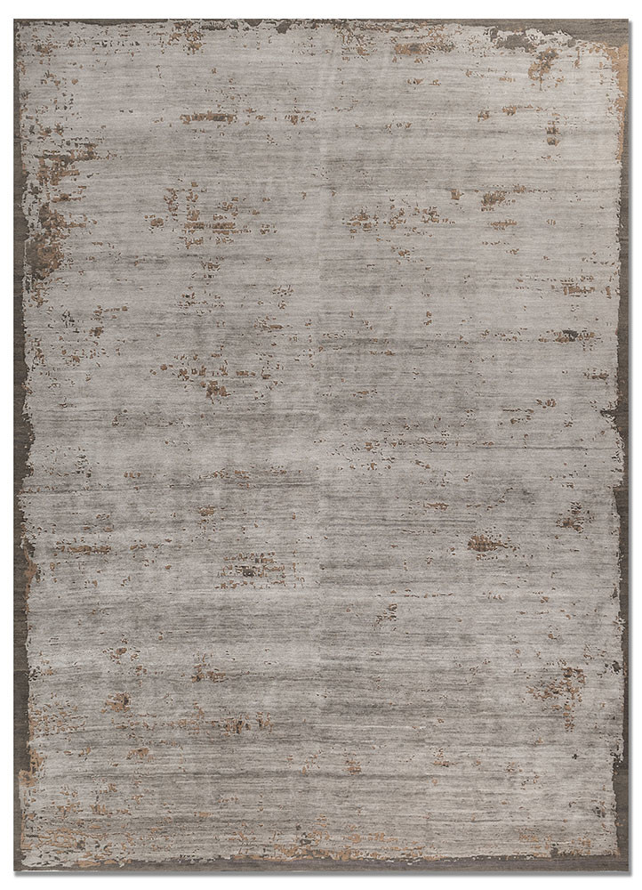 grey and black grey and black tencil hand knotted Rug
