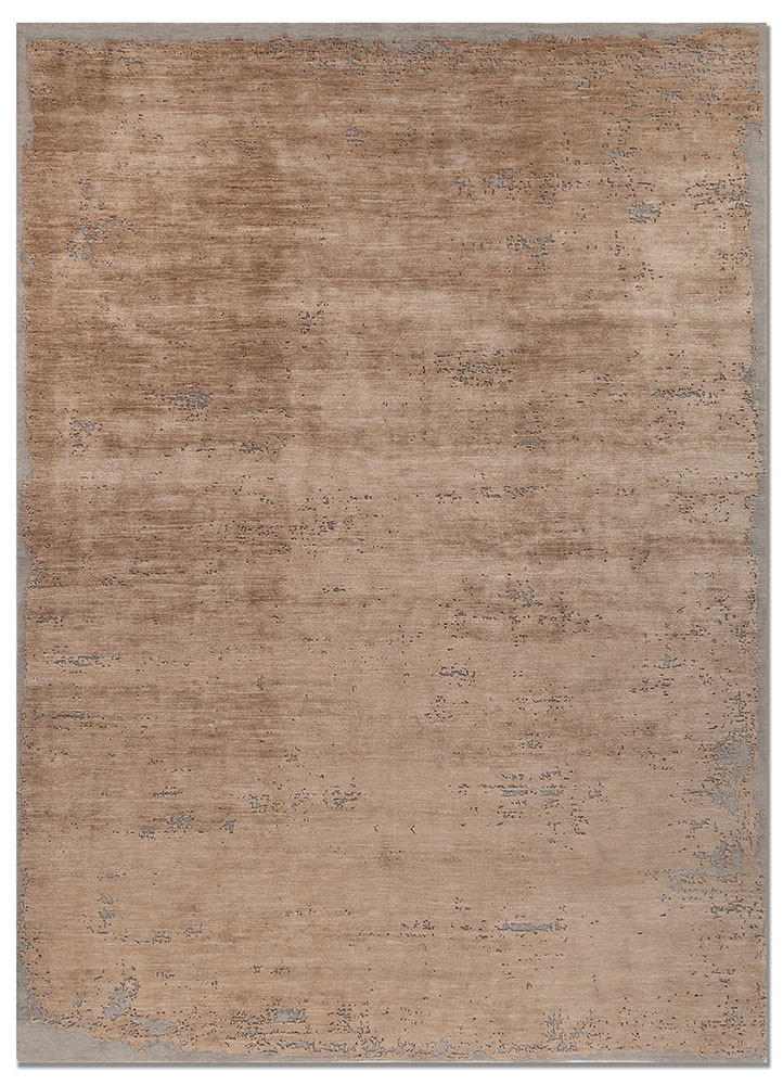 aprezo beige and brown tencil hand knotted Rug - HeadShot aprezo beige and brown tencil hand knotted Rug - HeadShot