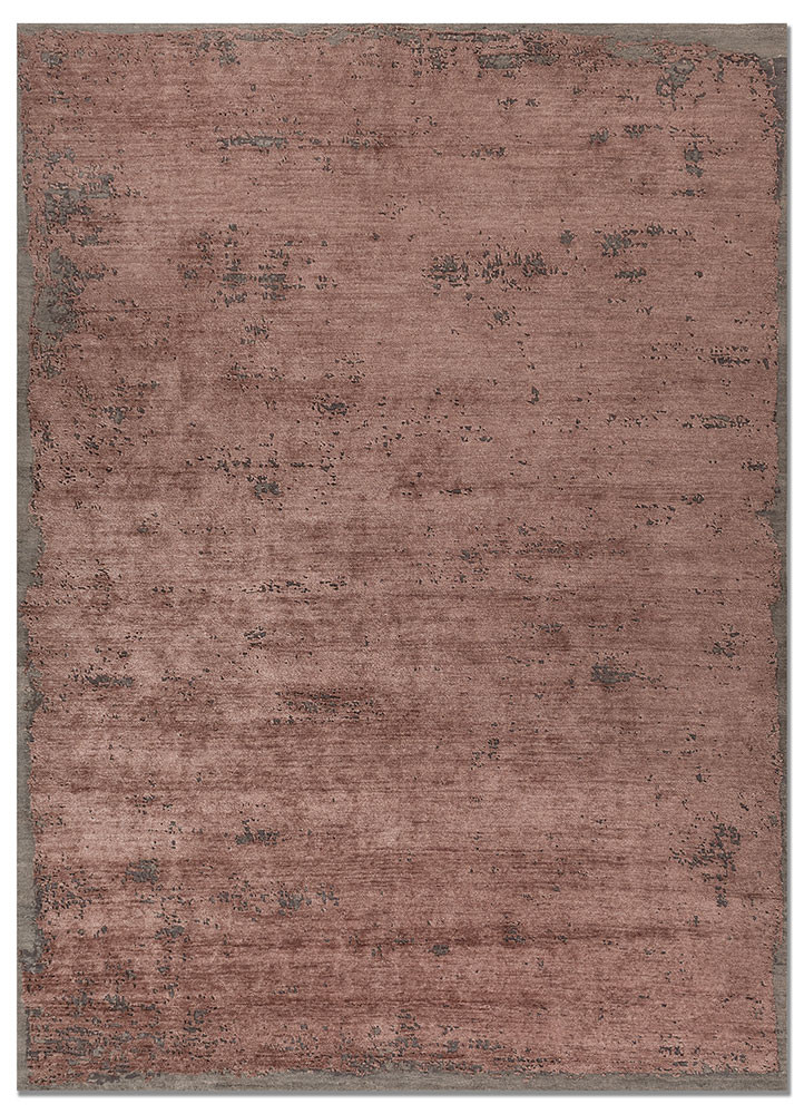red and orange red and orange tencil hand knotted Rug