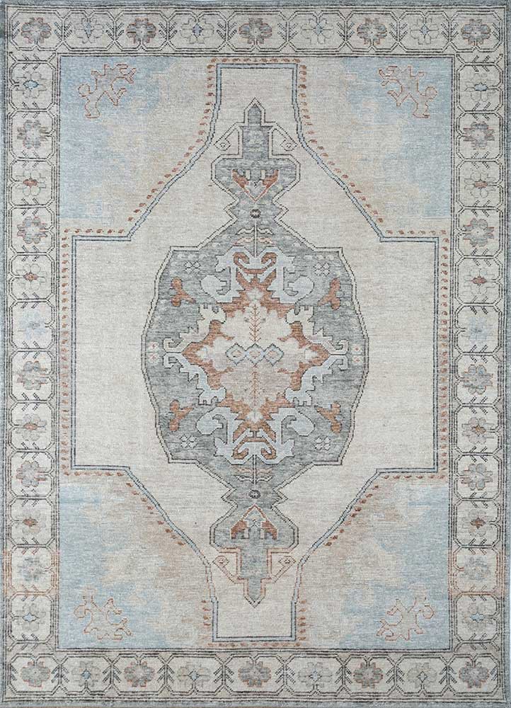 erbe ivory wool hand knotted Rug - HeadShot