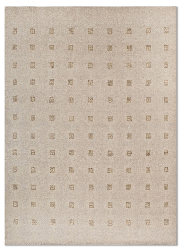 ivory ivory wool hand knotted Rug