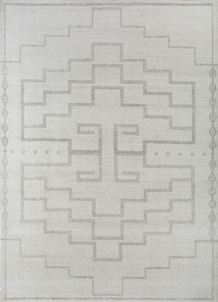 ivory ivory wool hand knotted Rug