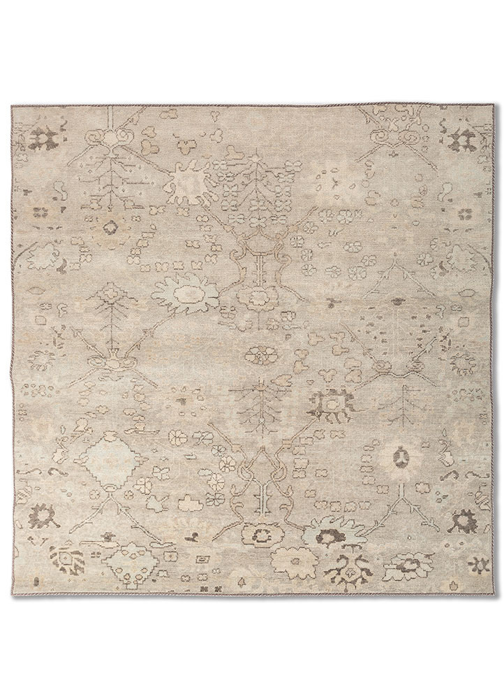 erbe ivory wool hand knotted Rug - HeadShot erbe ivory wool hand knotted Rug - HeadShot