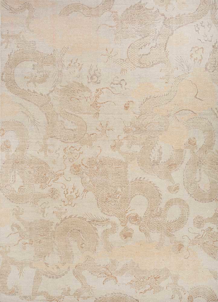 erbe ivory wool hand knotted Rug - HeadShot erbe ivory wool hand knotted Rug - HeadShot
