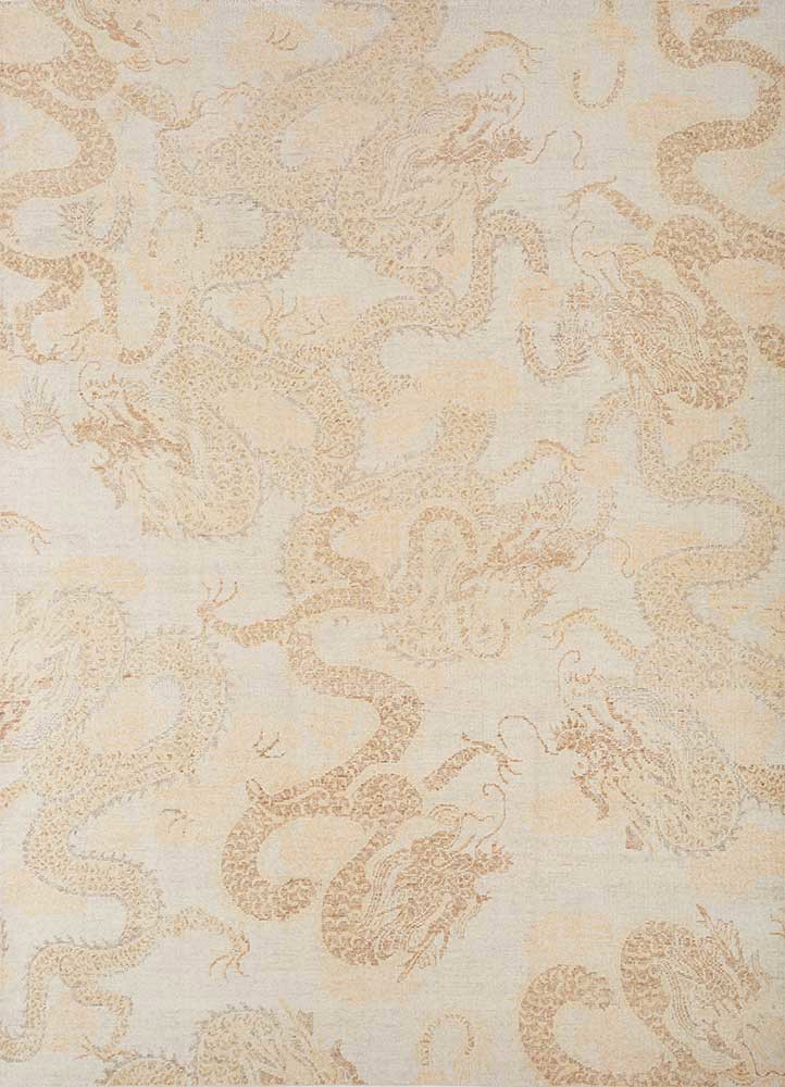 erbe ivory wool hand knotted Rug - HeadShot erbe ivory wool hand knotted Rug - HeadShot