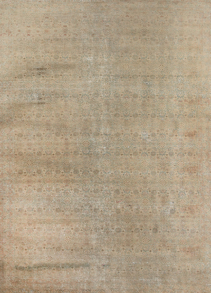 erbe beige and brown wool hand knotted Rug - HeadShot erbe beige and brown wool hand knotted Rug - HeadShot