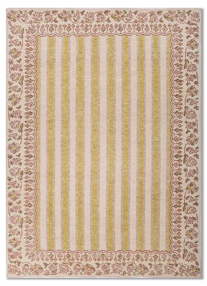 erbe red and orange wool hand knotted Rug - HeadShot