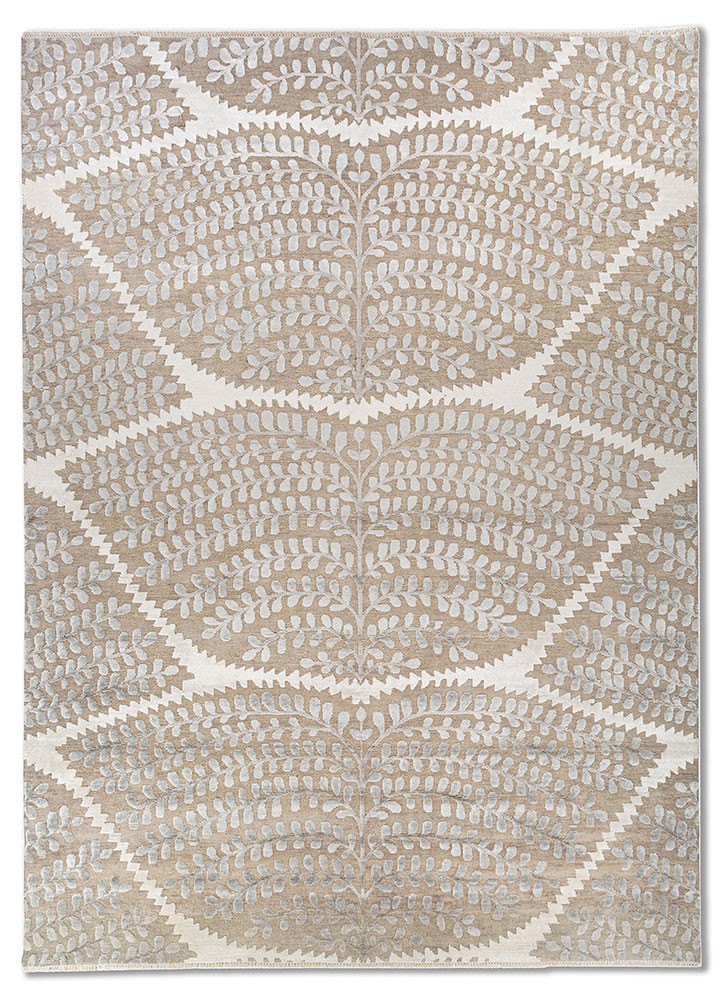 erbe grey and black wool and bamboo silk hand knotted Rug - HeadShot erbe grey and black wool and bamboo silk hand knotted Rug - HeadShot