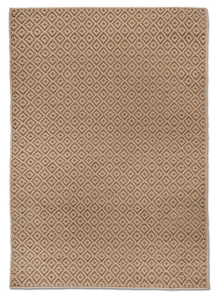 aprezo beige and brown acrylic flat weaves Rug - HeadShot aprezo beige and brown acrylic flat weaves Rug - HeadShot