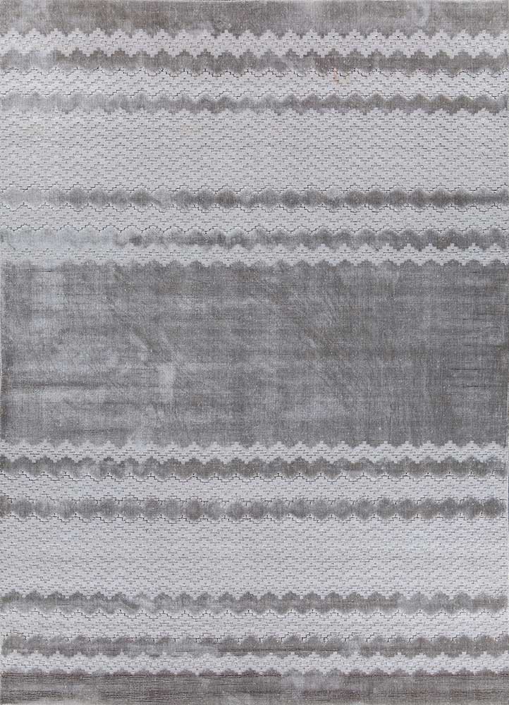 basis grey and black bamboo silk hand loom Rug - HeadShot basis grey and black bamboo silk hand loom Rug - HeadShot