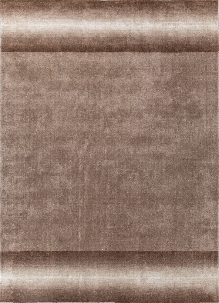jean beige and brown nylon hand loom Rug - HeadShot