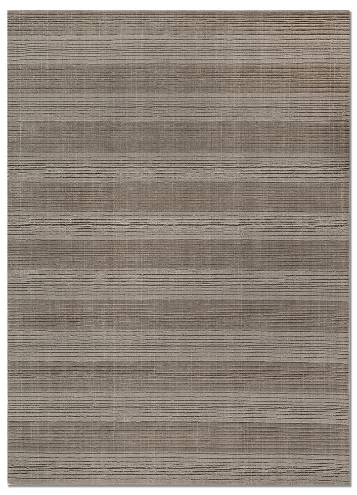 basis beige and brown polyester hand loom Rug - HeadShot