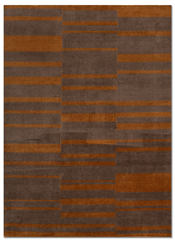aprezo beige and brown polyester hand loom Rug - HeadShot aprezo beige and brown polyester hand loom Rug - HeadShot