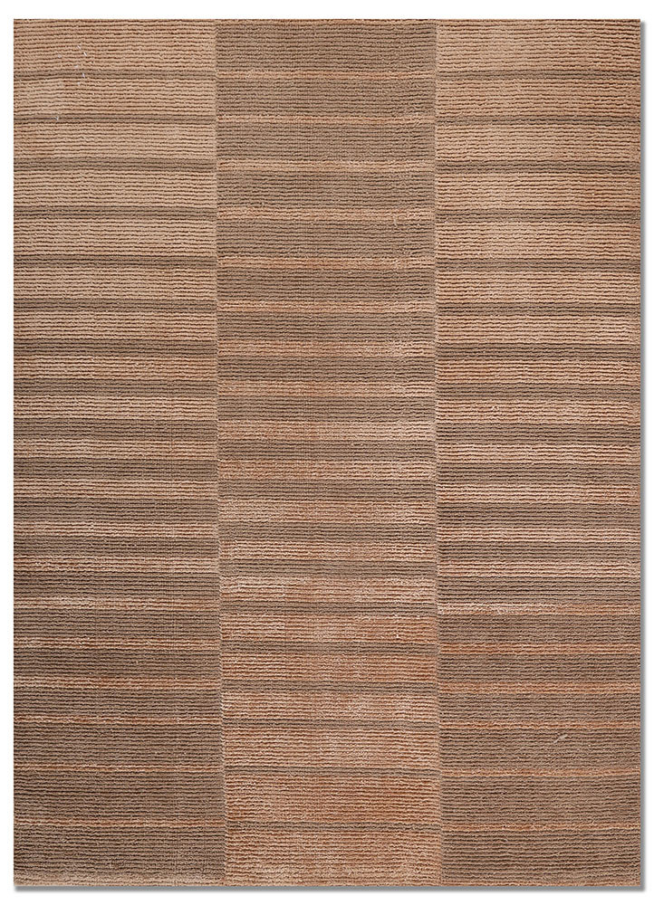 aprezo beige and brown polyester hand loom Rug - HeadShot aprezo beige and brown polyester hand loom Rug - HeadShot