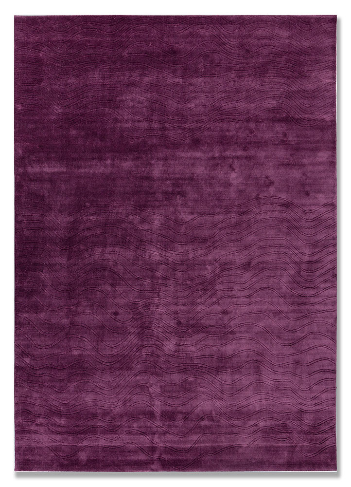 basis pink and purple viscose hand loom Rug - HeadShot