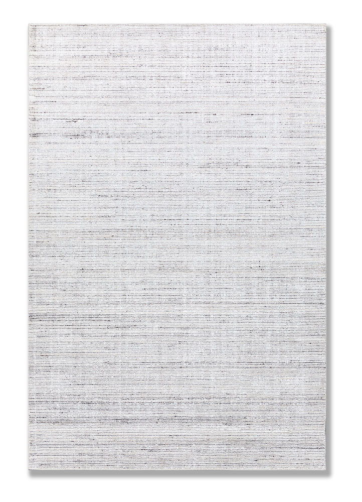 konstrukt ivory wool and bamboo silk hand loom Rug - HeadShot