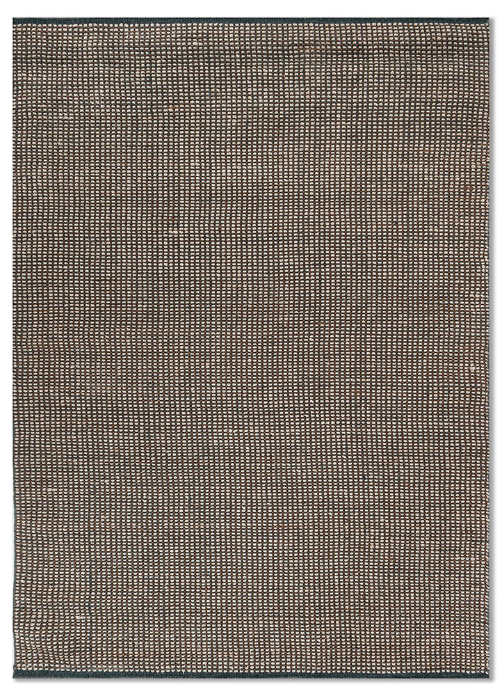 basis blue wool and bamboo silk hand loom Rug - HeadShot