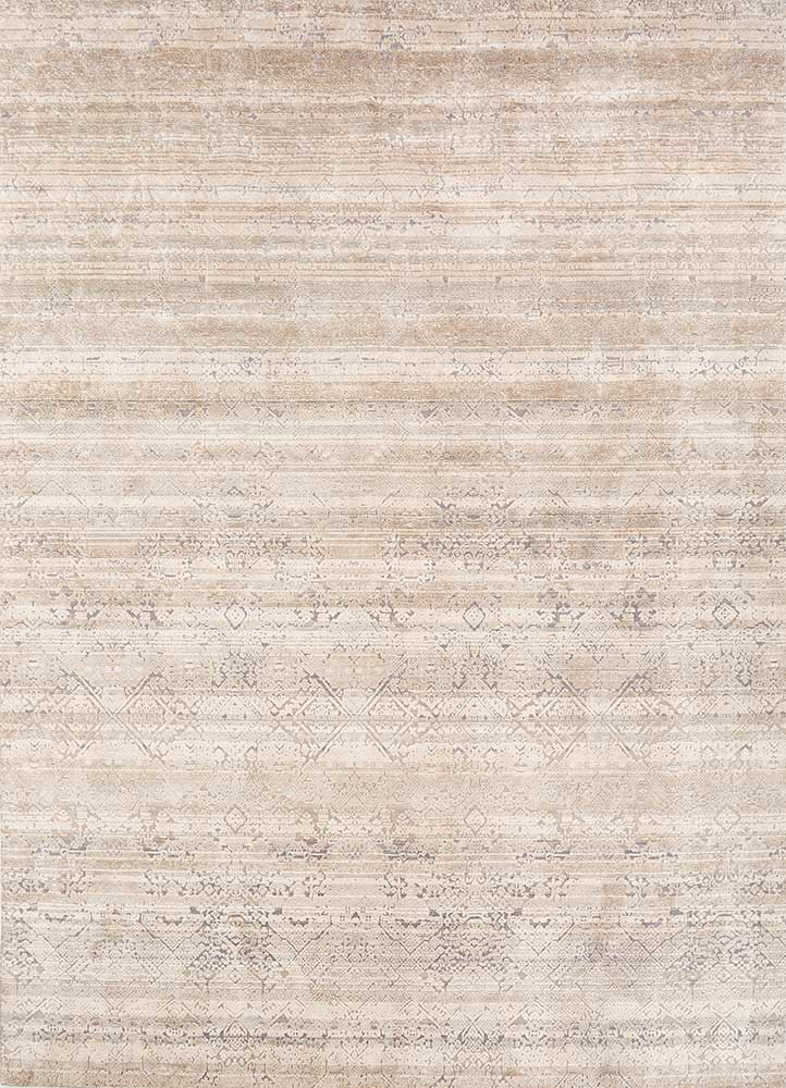 konstrukt blue wool and bamboo silk hand loom Rug - HeadShot