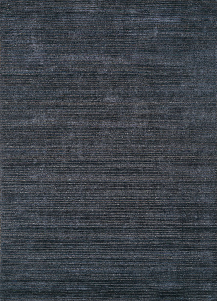 hwj-01 deep graphite/caviar blue wool hand loom Rug