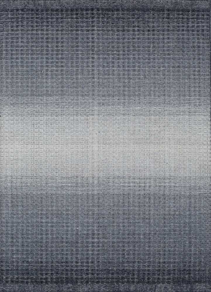  grey and black wool hand loom Rug