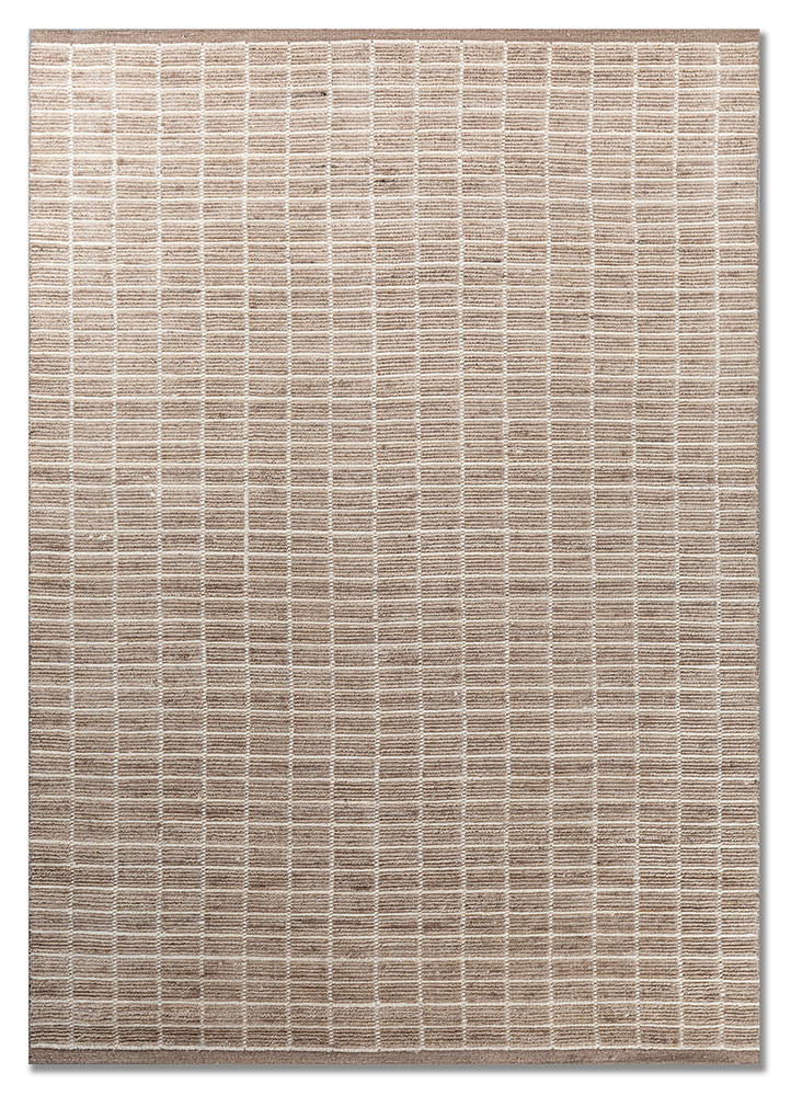 saga beige and brown wool hand loom Rug - HeadShot saga beige and brown wool hand loom Rug - HeadShot