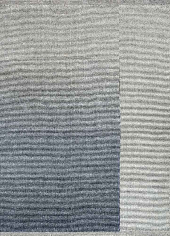 jean blue wool hand loom Rug - HeadShot jean blue wool hand loom Rug - HeadShot