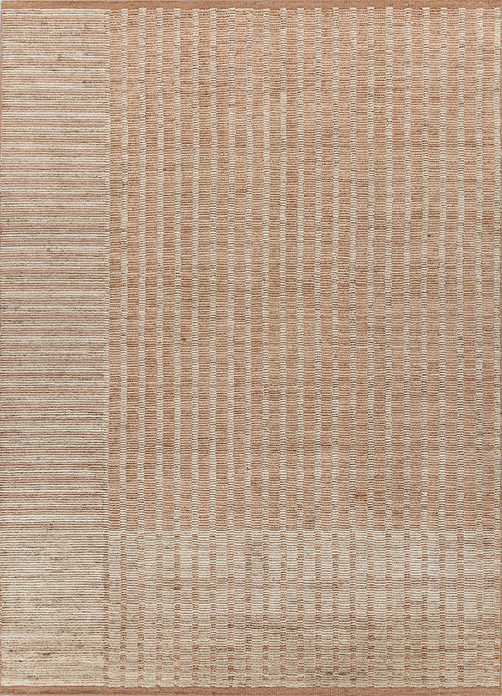 saga beige and brown wool hand loom Rug - HeadShot saga beige and brown wool hand loom Rug - HeadShot