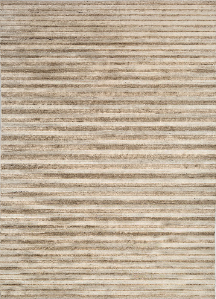 saga ivory wool hand loom Rug - HeadShot