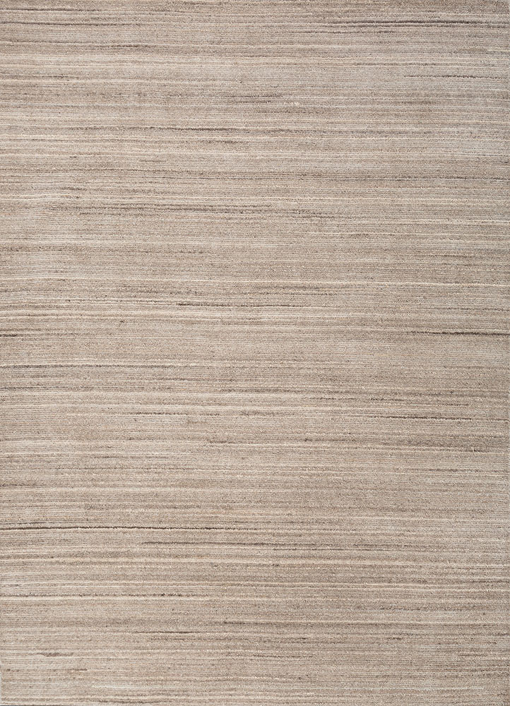  beige and brown wool hand loom Rug