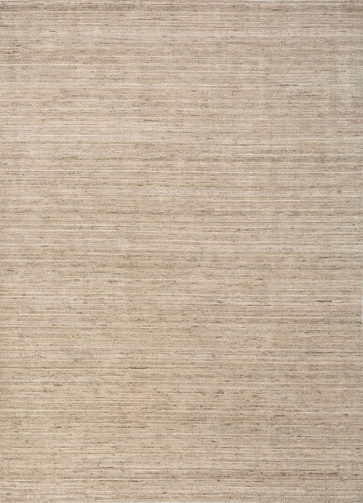  beige and brown wool hand loom Rug