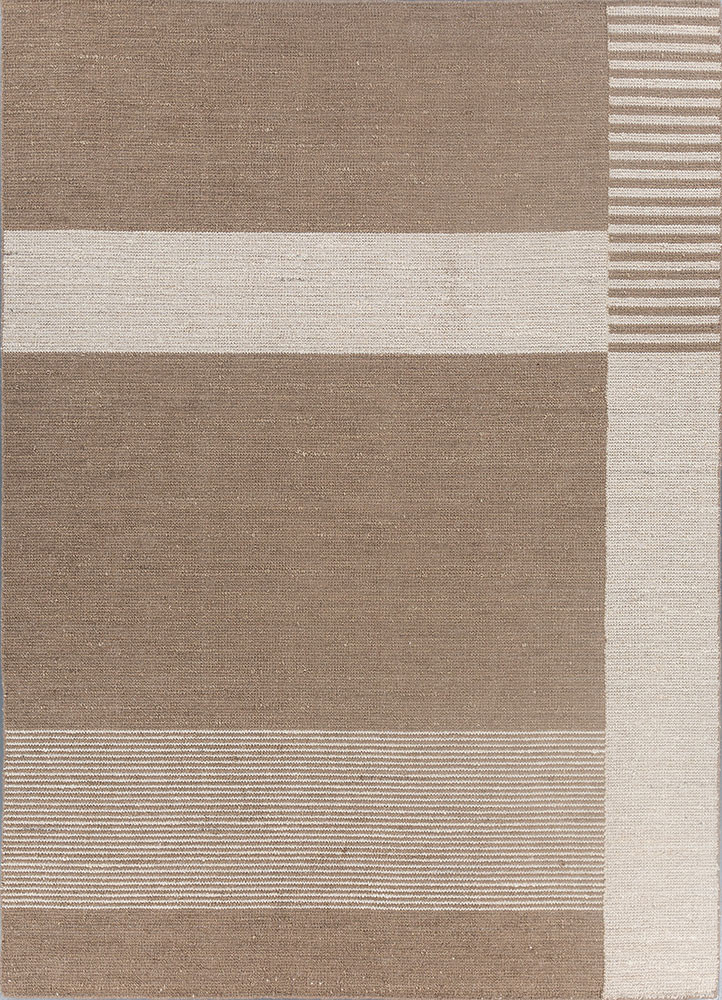 saga beige and brown wool hand loom Rug - HeadShot saga beige and brown wool hand loom Rug - HeadShot