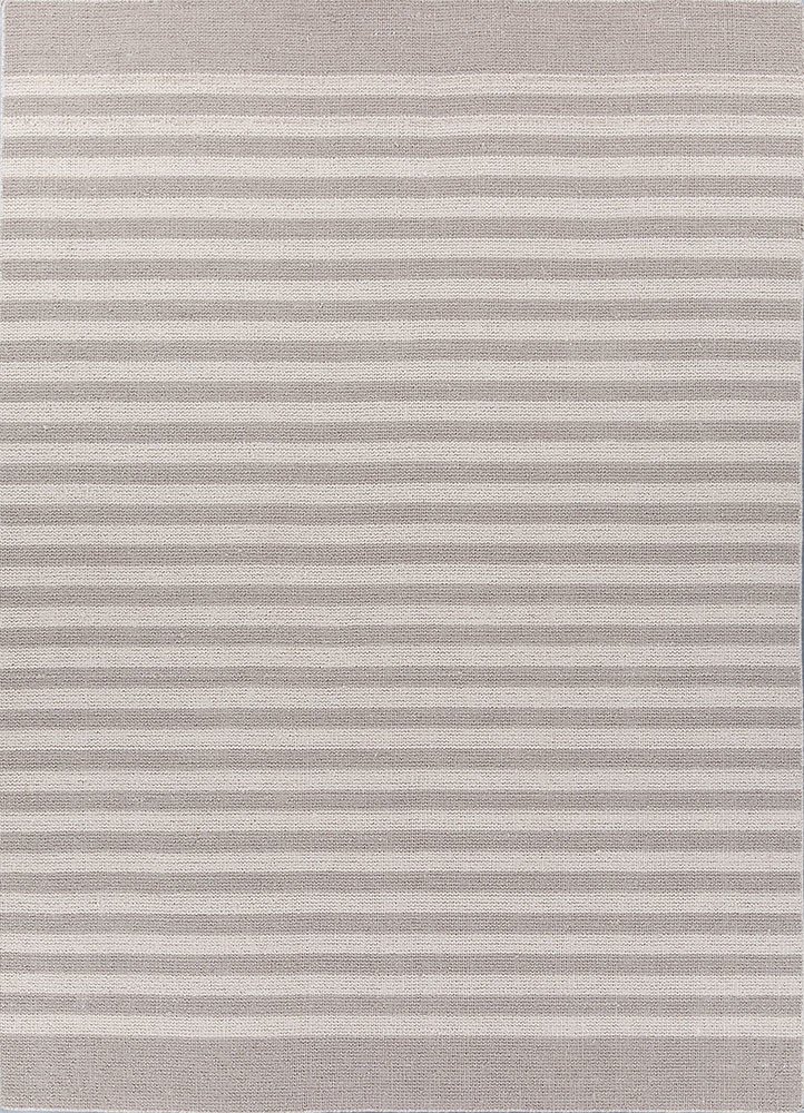 saga grey and black wool hand loom Rug - HeadShot
