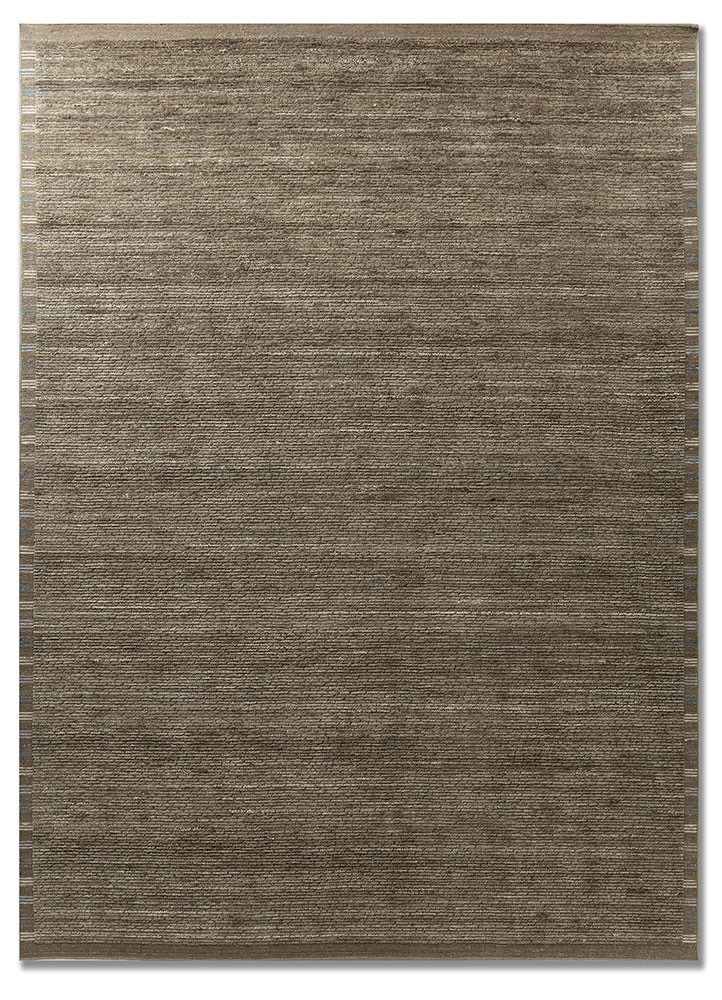 basis green wool hand loom Rug - HeadShot