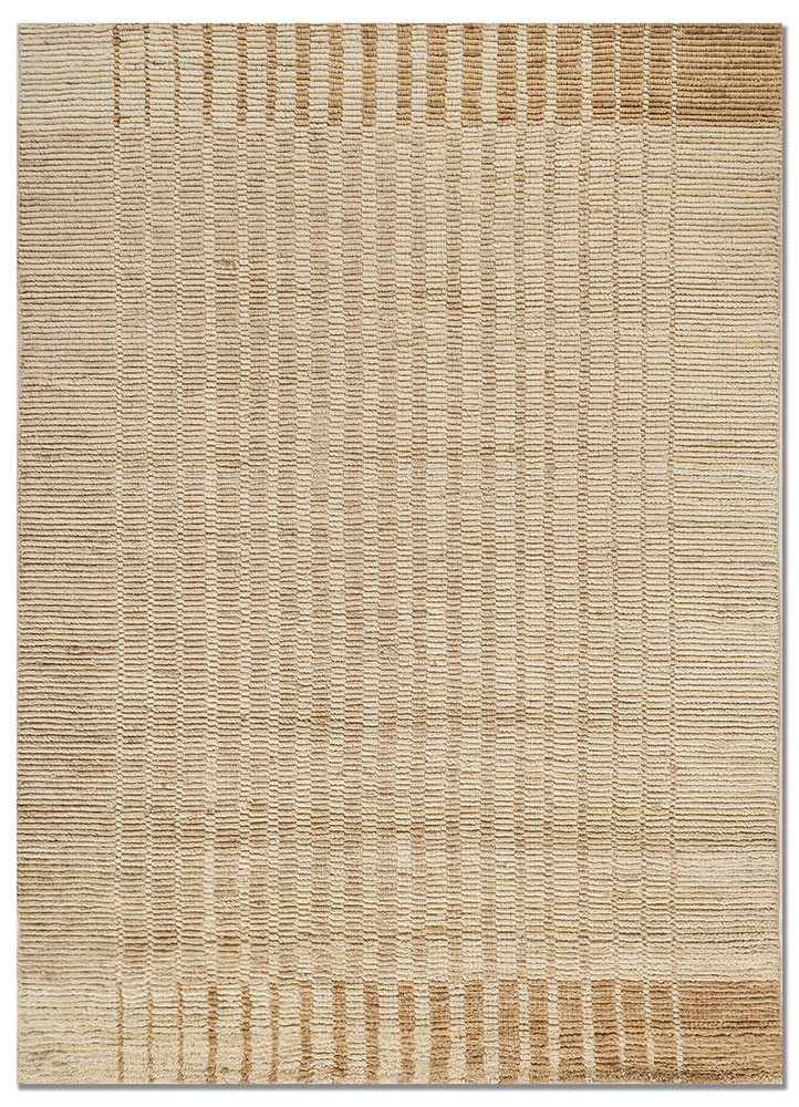 contour gold wool hand loom Rug - HeadShot