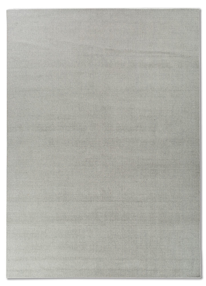 aprezo blue wool hand loom Rug - HeadShot