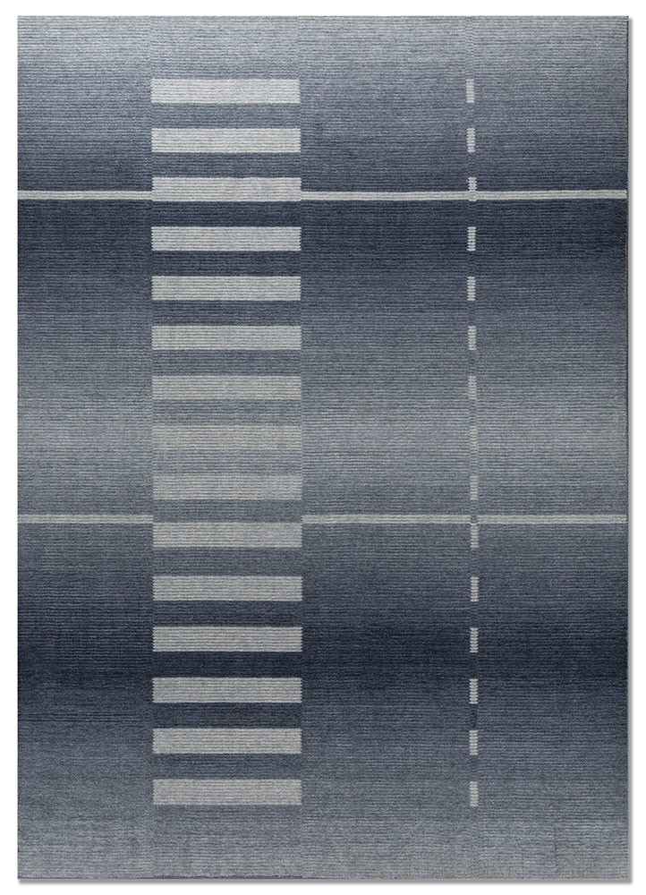 jean blue wool hand loom Rug - HeadShot jean blue wool hand loom Rug - HeadShot