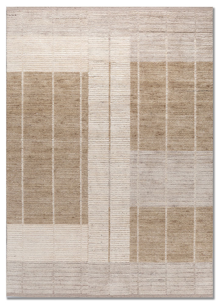 contour ivory wool hand loom Rug - HeadShot