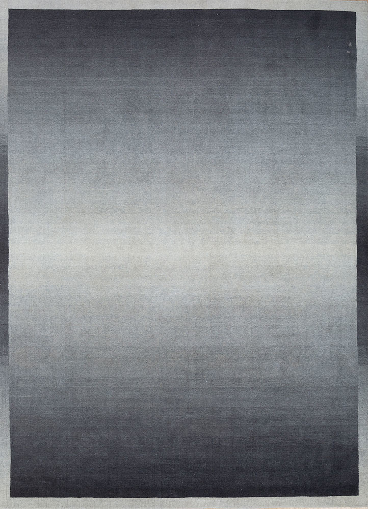 jean grey and black wool hand loom Rug - HeadShot
