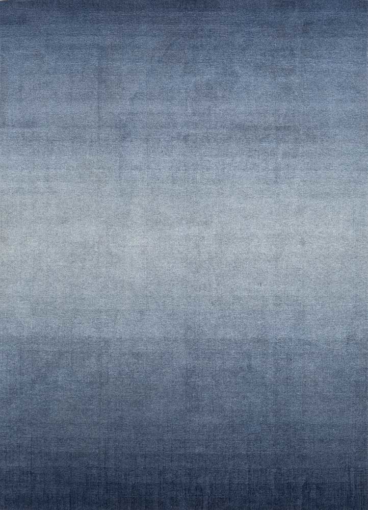  blue wool hand loom Rug