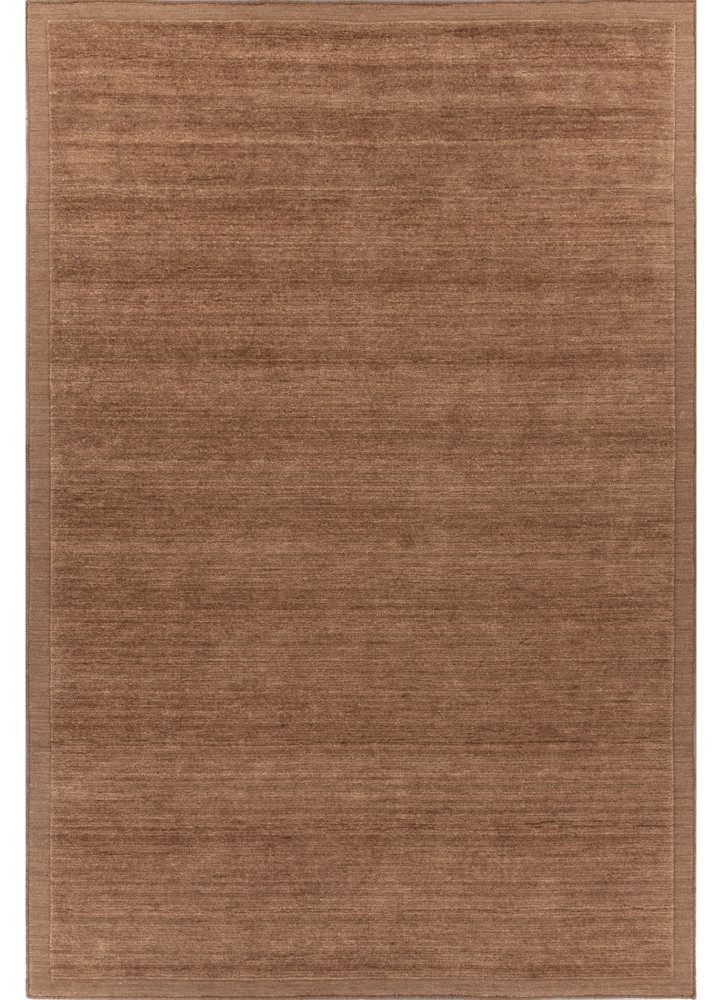 basis beige and brown wool hand loom Rug - HeadShot