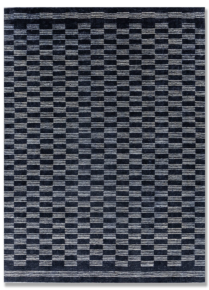 aprezo blue wool hand loom Rug - HeadShot aprezo blue wool hand loom Rug - HeadShot