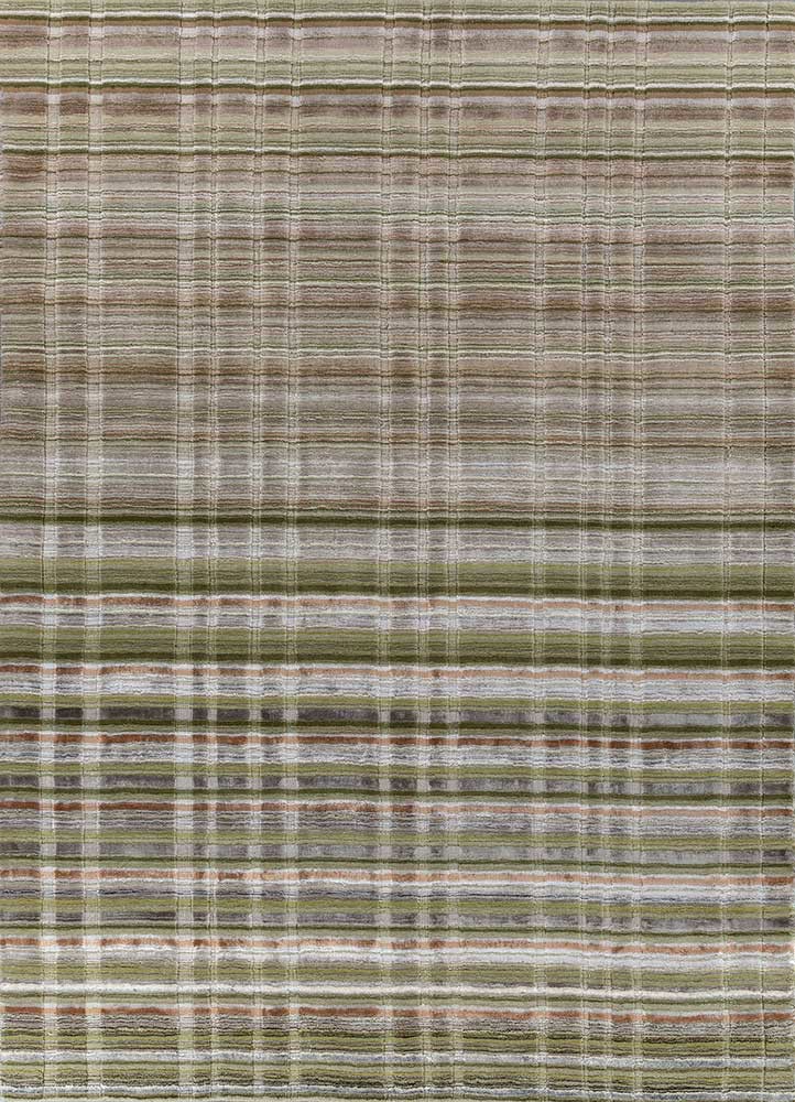 basis green wool and viscose hand loom Rug - HeadShot basis green wool and viscose hand loom Rug - HeadShot