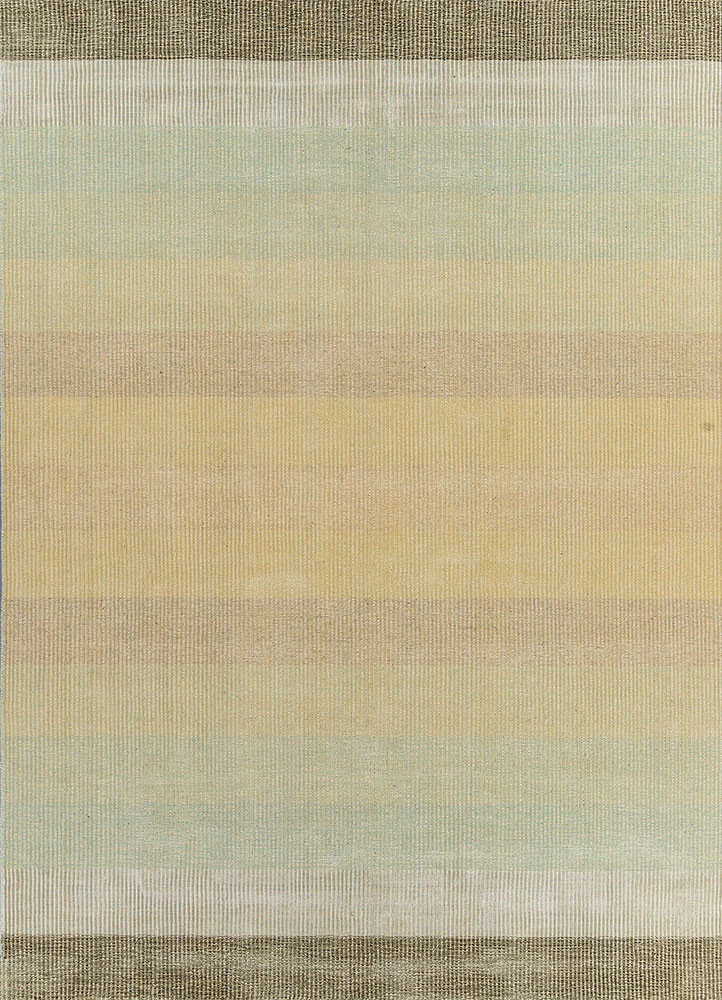 basis green wool and viscose hand loom Rug - HeadShot basis green wool and viscose hand loom Rug - HeadShot