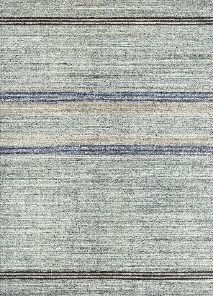 saga blue wool and viscose hand loom Rug - HeadShot saga blue wool and viscose hand loom Rug - HeadShot