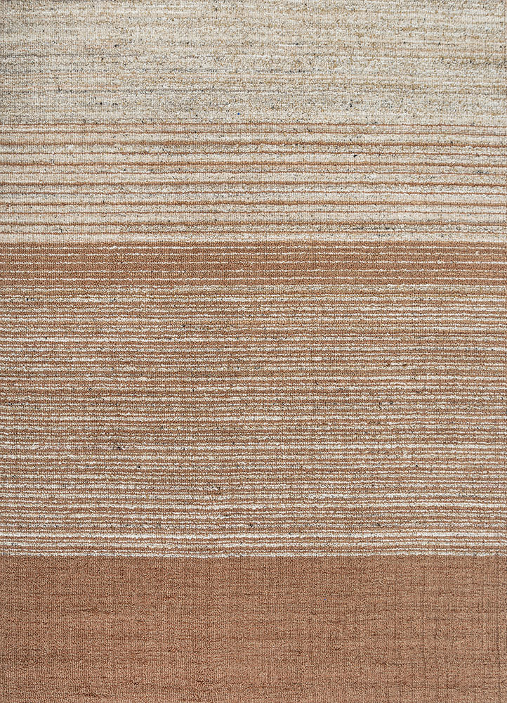 saga red and orange wool and viscose hand loom Rug - HeadShot
